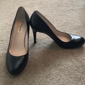 LK Bennett Shilo black leather heels